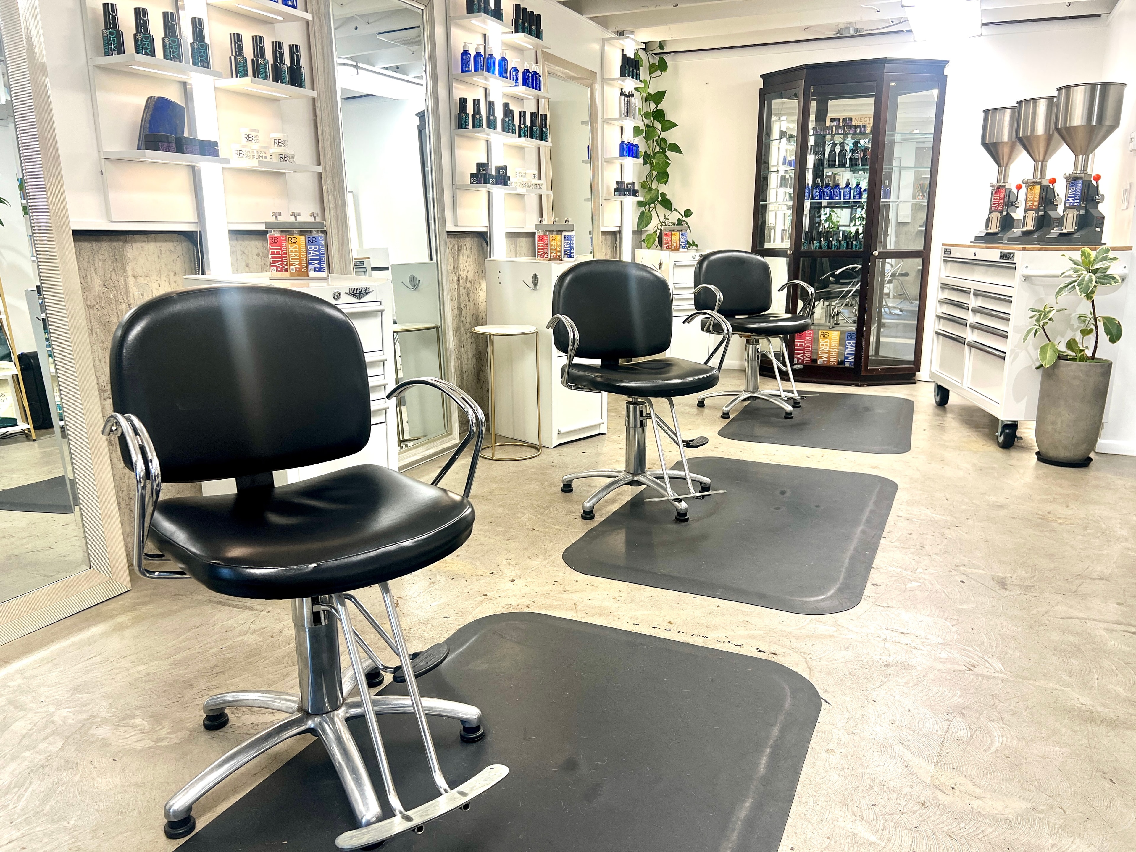 The private, well-equipped salon space at Tyson Daniel Hairdressing